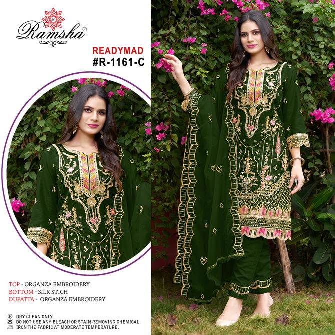 Ramsha R 1161 Nx Organza Readymade Pakistani Suits Wholesale Price In Surat
